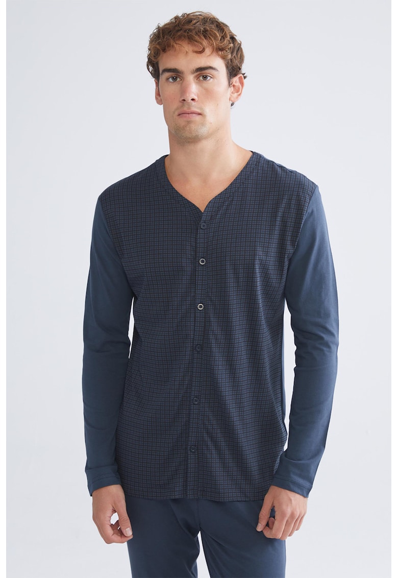 Bluza de pijama din bumbac - Gri inchis
