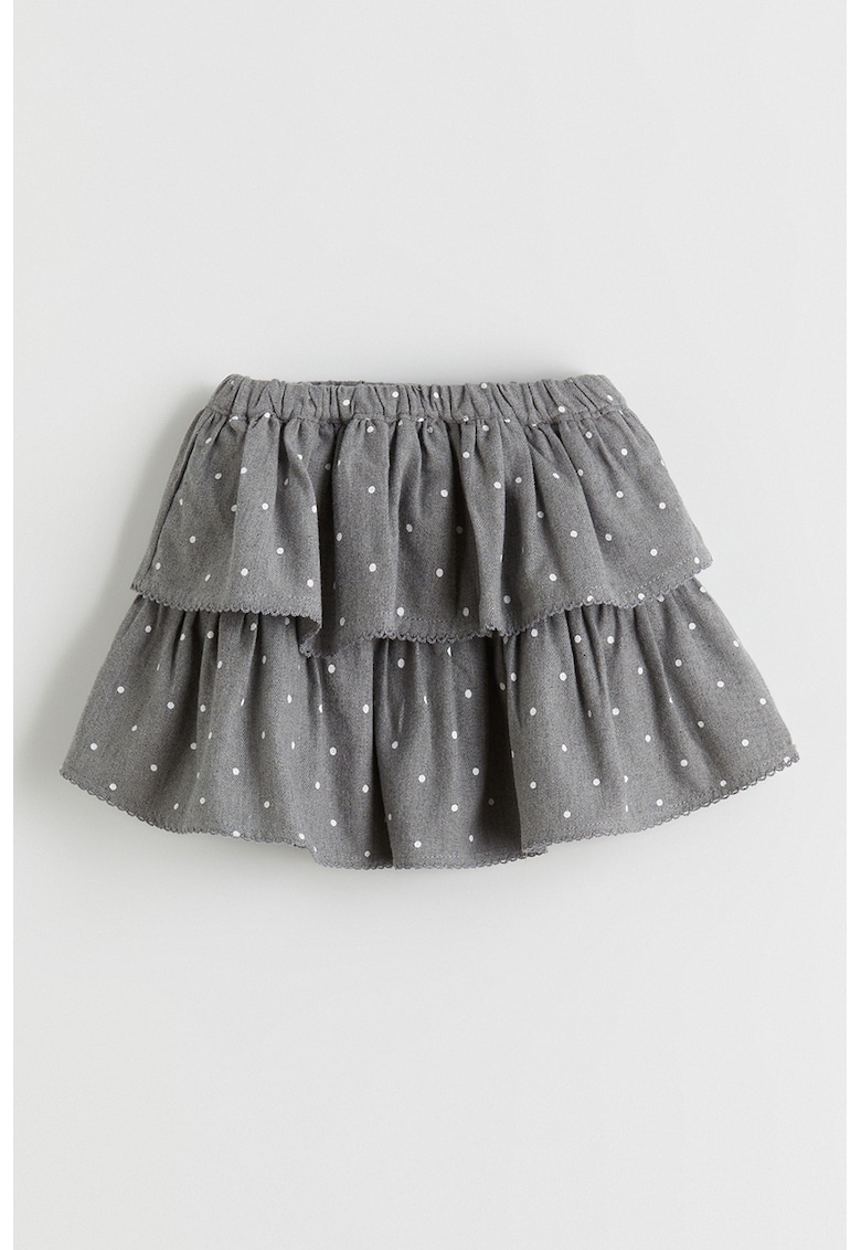 Fusta evazata cu buline - Gri
