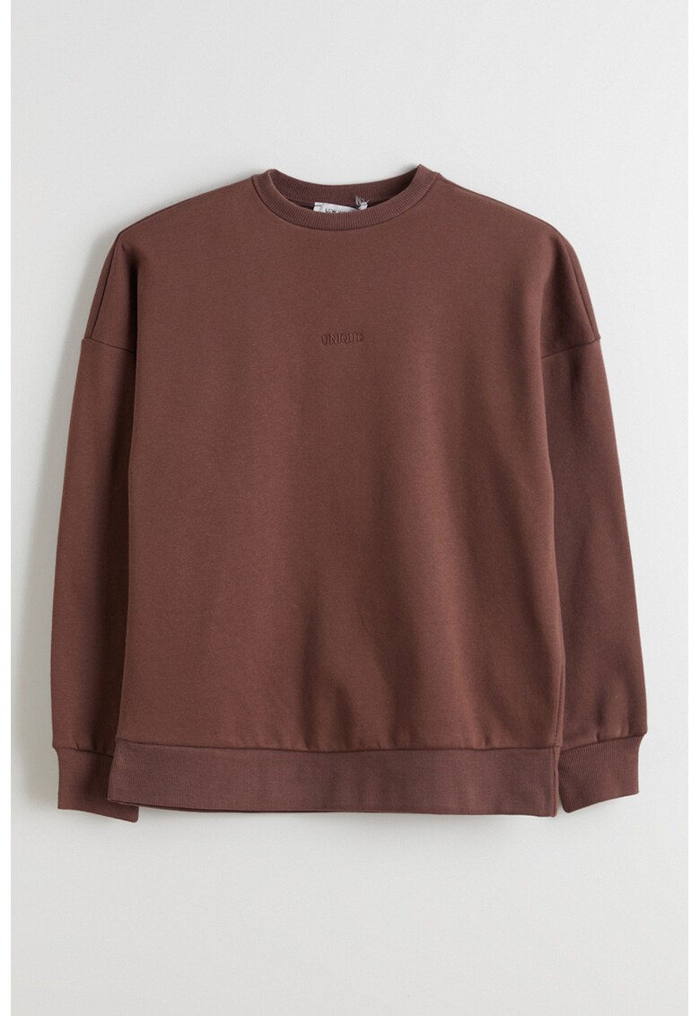 Bluza de trening uni cu maneci cazute - Maro