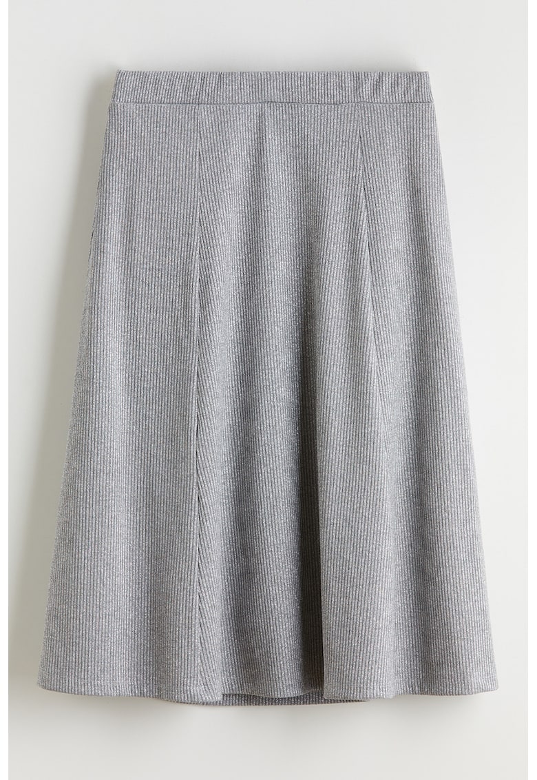 Fusta midi cu pliuri - Gri