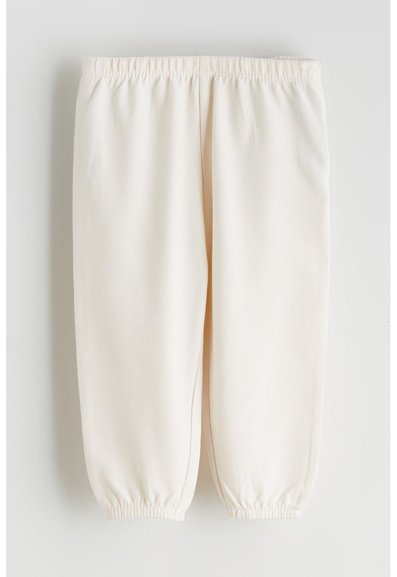 Pantaloni de trening din bumbac cu snur - Bej deschis