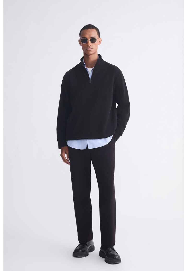 Pantaloni regular fit de trening cu snururi - Negru