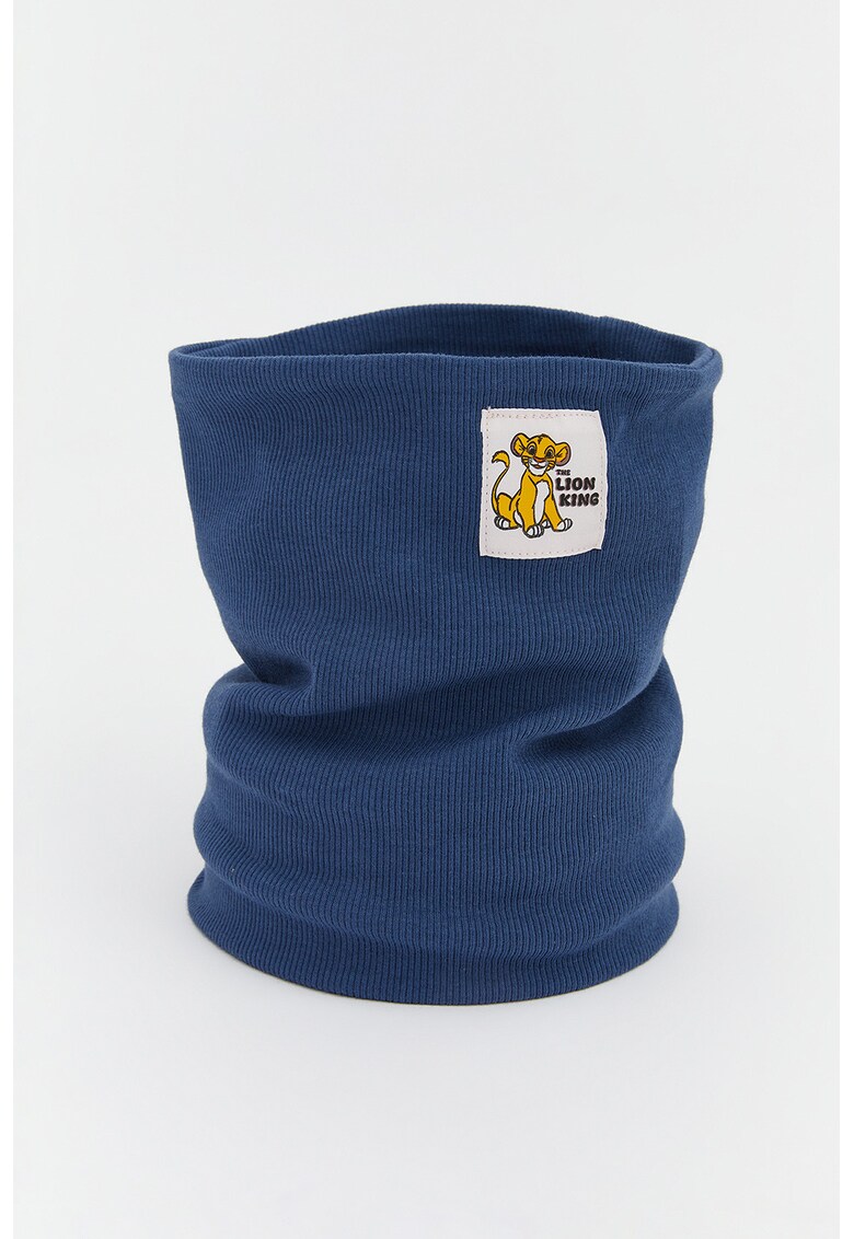 Set de fular circular si caciula - 2 piese - Albastru inchis