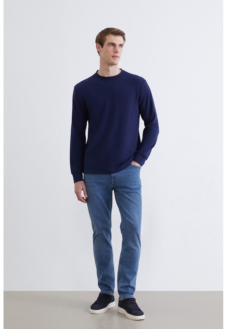 Blugi regular fit cu talie medie - Albastru lavanda