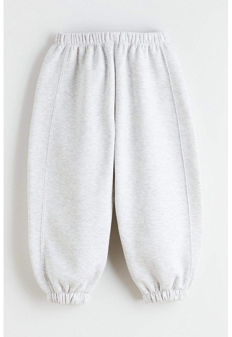 Pantaloni de trening relaxed fit cu talie elastica - Gri deschis melange