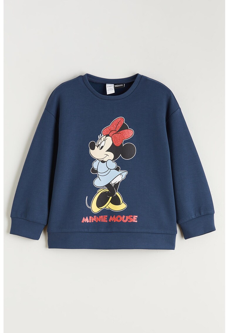 Bluza de trening cu imprimeu cu Minnie Mouse - Rosu/Albastru inchis/Albastru glaciar