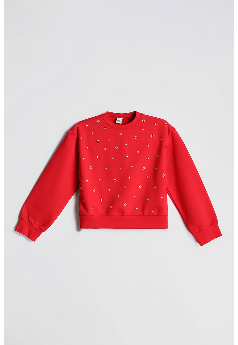 Bluza de trening regular fit din amestec de bumbac - Rosu vermillion
