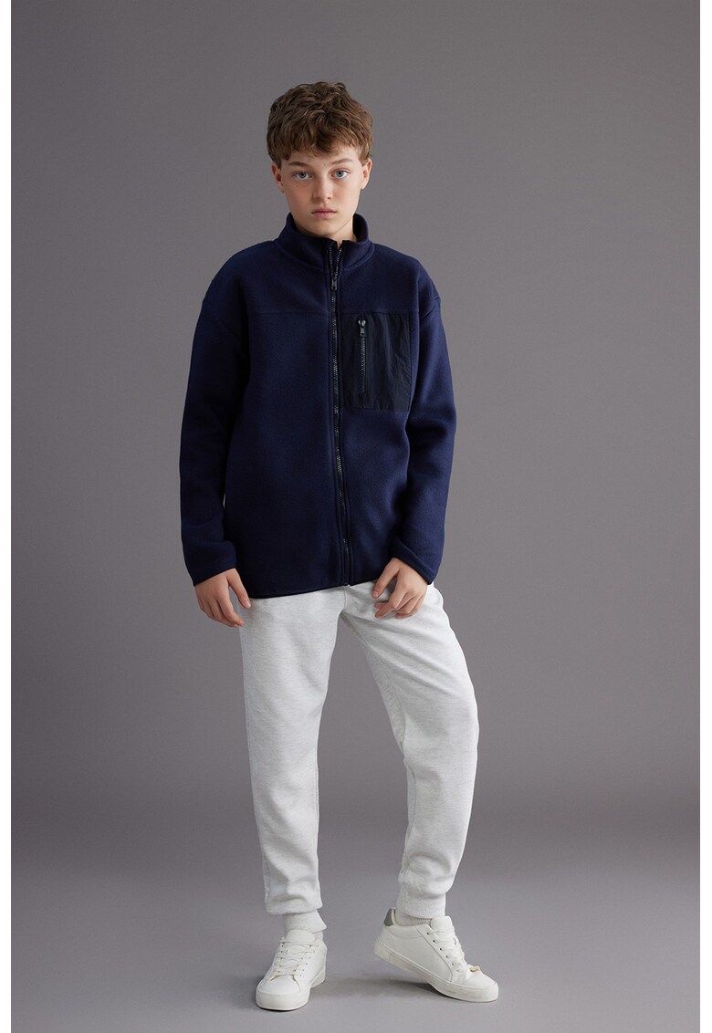 Jacheta uni cu fermoar - Bleumarin