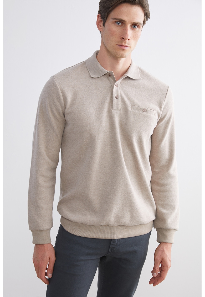 Pulover polo uni - Maro nisip