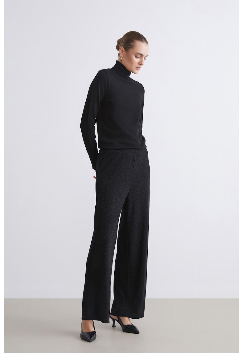 Lc Waikiki Pantaloni stralucitori cu croiala dreapta - Negru