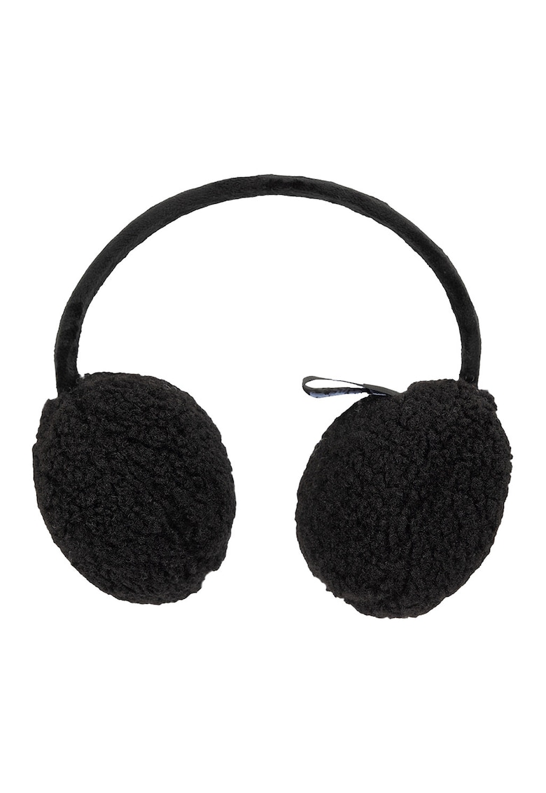 Protectie de urechi din material teddy - Negru