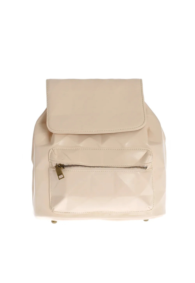 Rucsac crem din piele ecologica cu snur - Paris