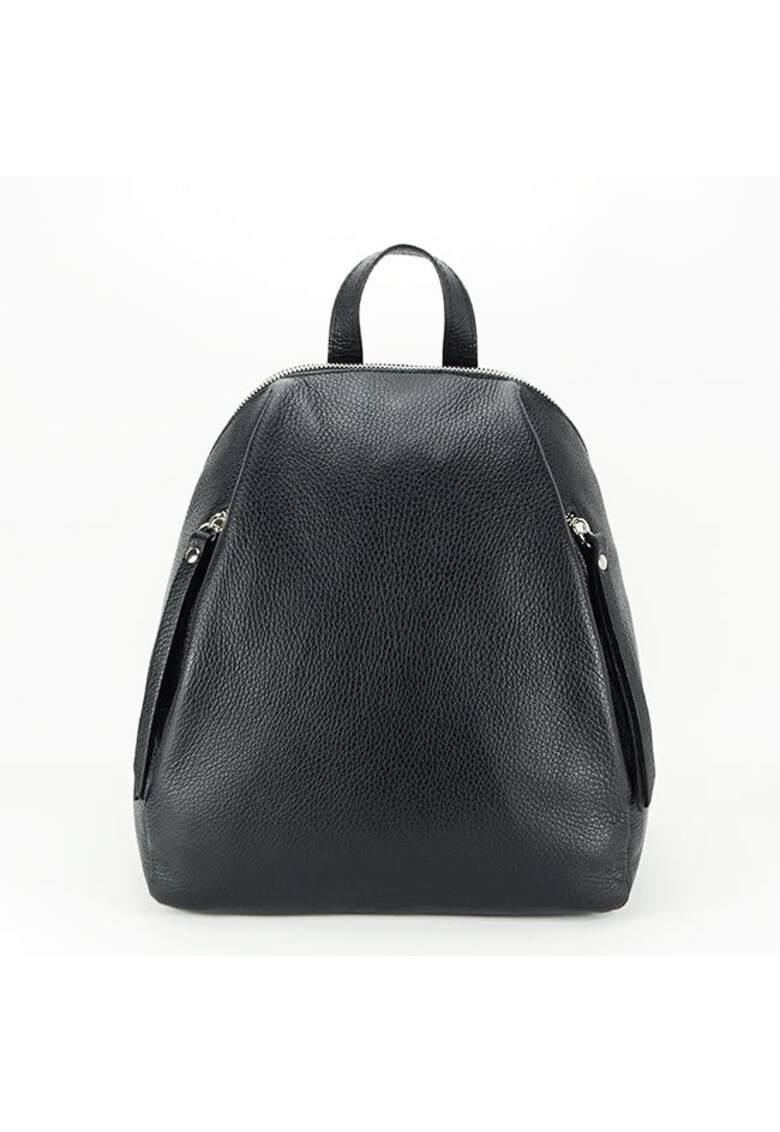 Rucsac negru din piele naturala 1506 121 18788 - Negru
