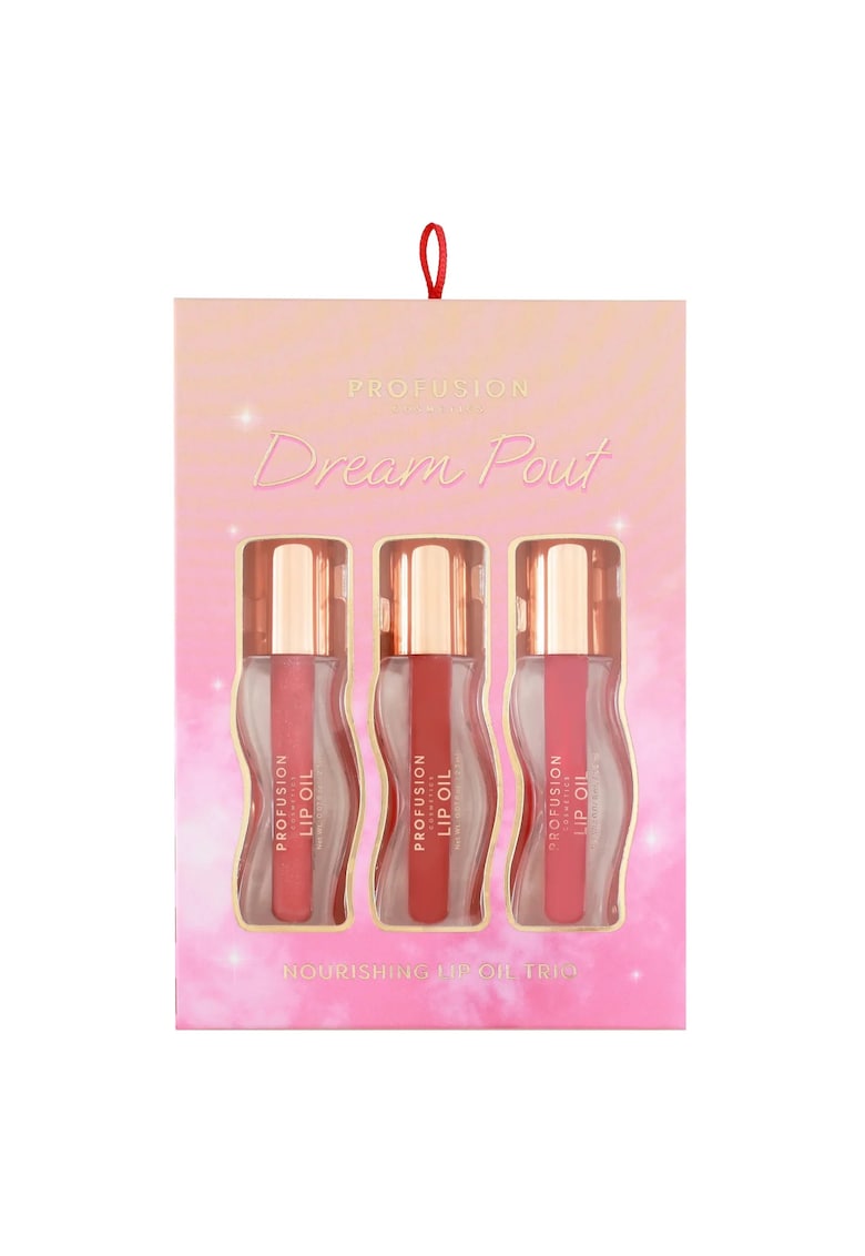 Set 3 uleiuri pentru buze hranitoare Dream Pout - Profusion - 3 x 2.3 ml