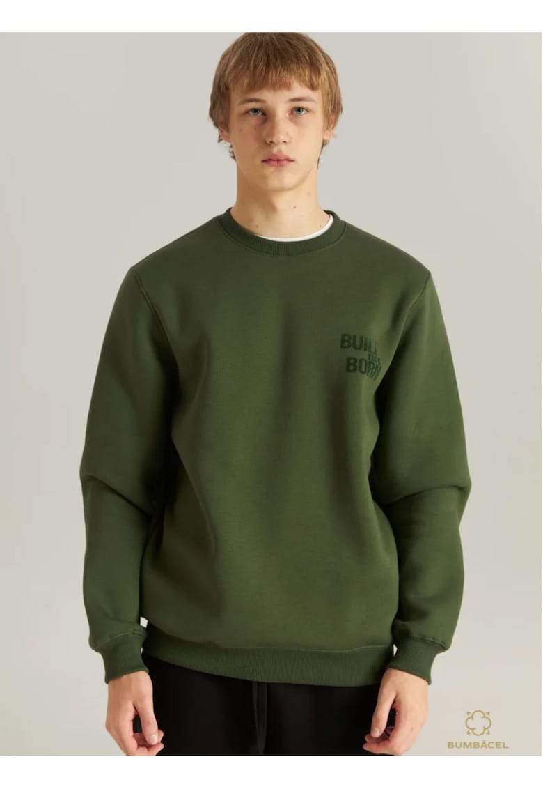 Hanorac din bumbac cu flis pentru barbati