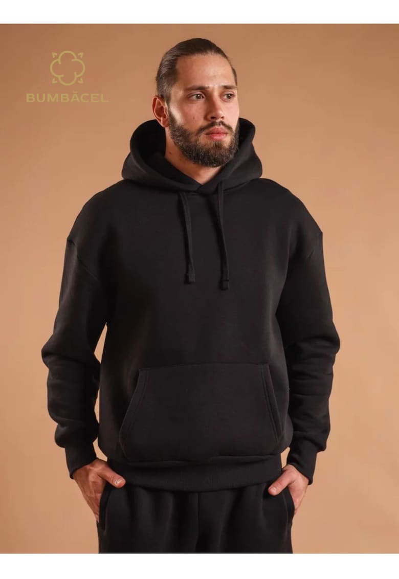 Hanorac albastru cu gluga pentru barbati