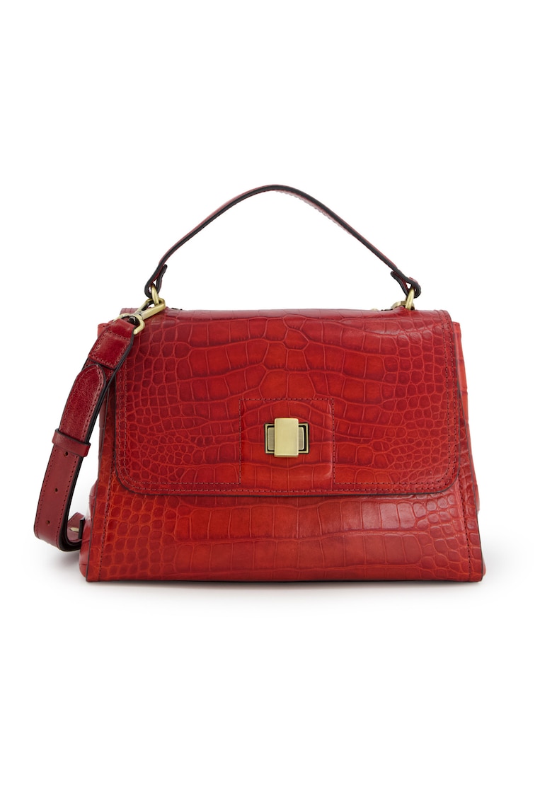 Geanta de umar din piele cu model mock-croc