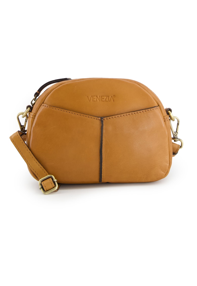 Geanta crossbody din piele cu buzunare multiple