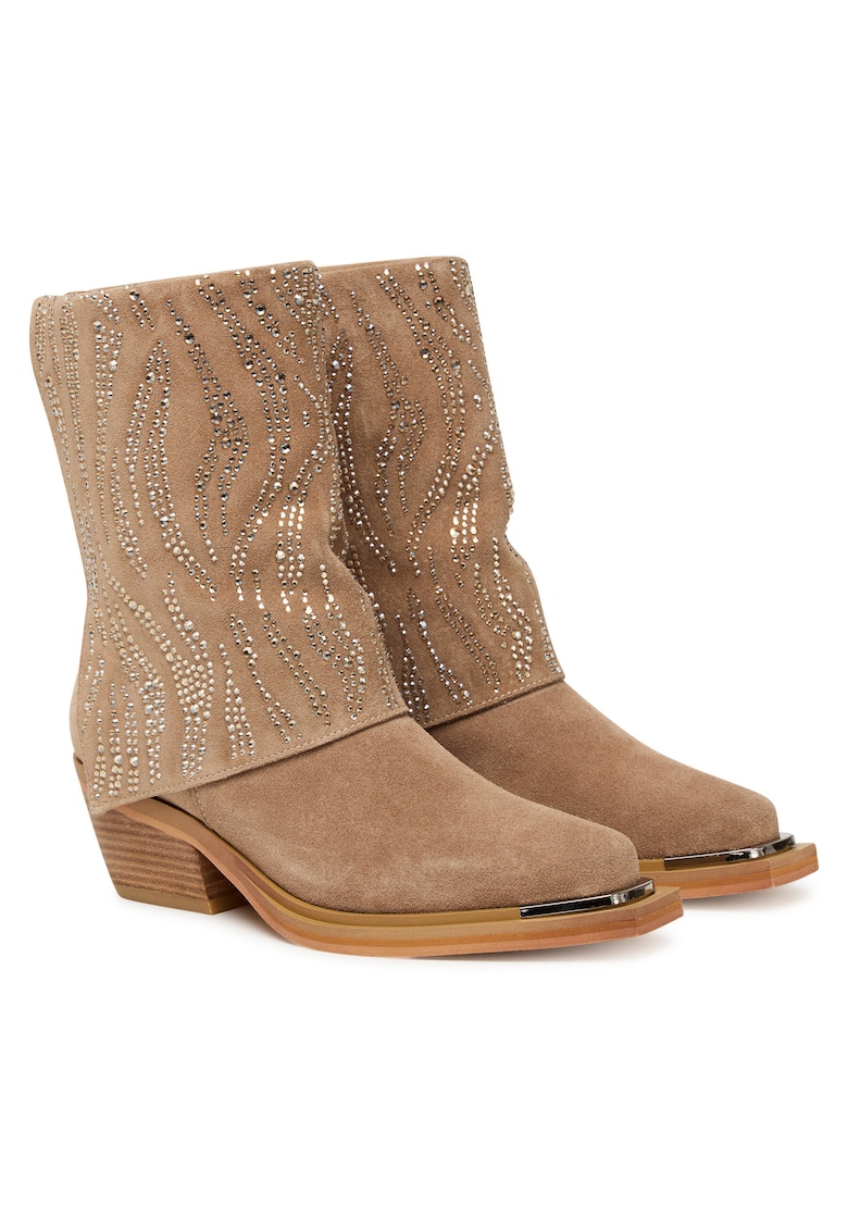 Botine dama - piele naturala - maro