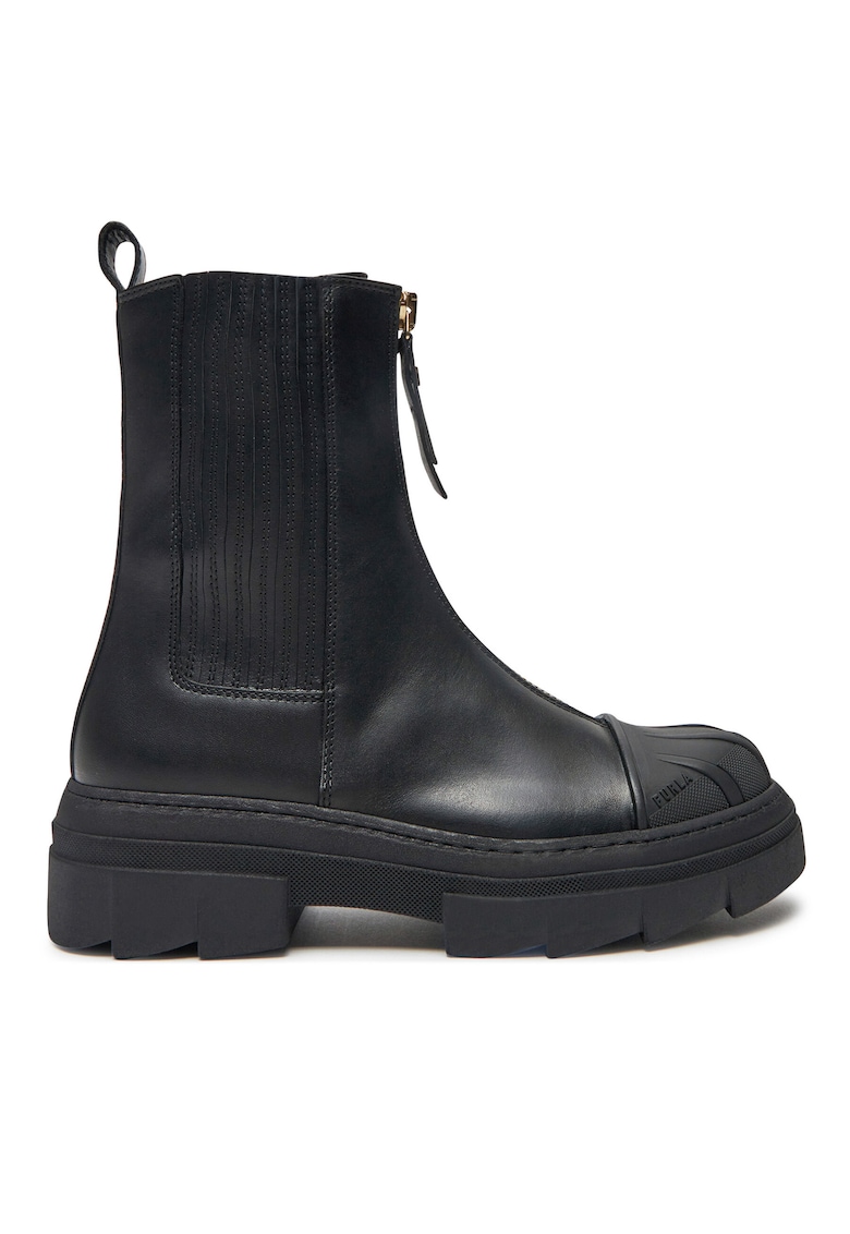 Botine femeie - piele naturala - negru -