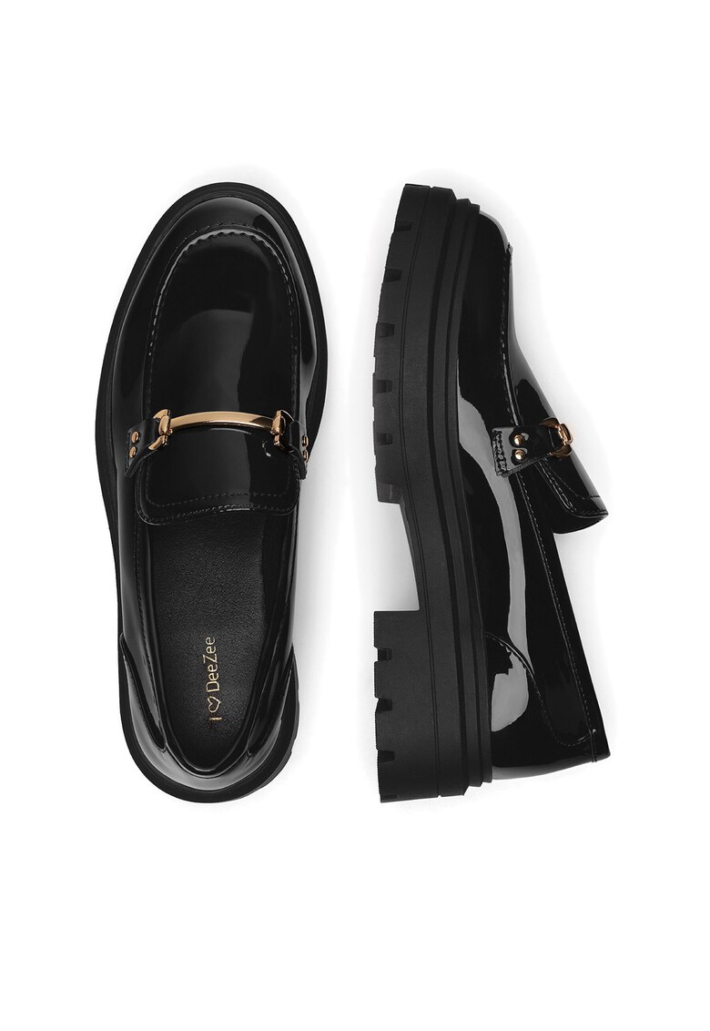 Mocasini dama - negru - textil 58682-9