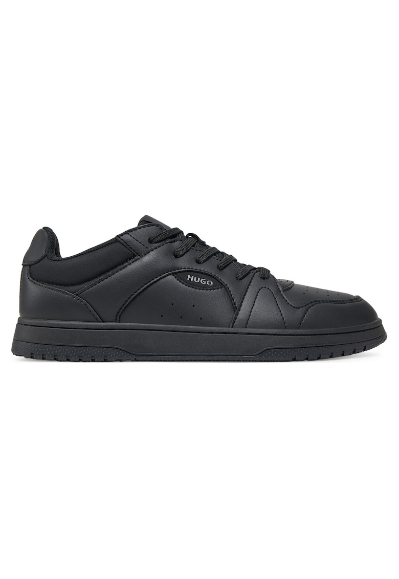 Tenisi barbati model Black 001 - piele ecologica - culoare negru -