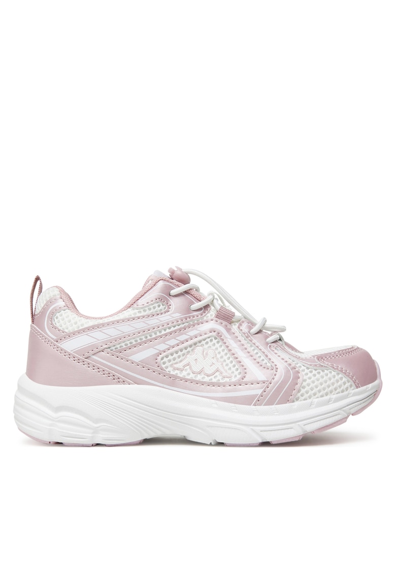 Pantofi copii - pentru fete - alb roz - material plasa textila