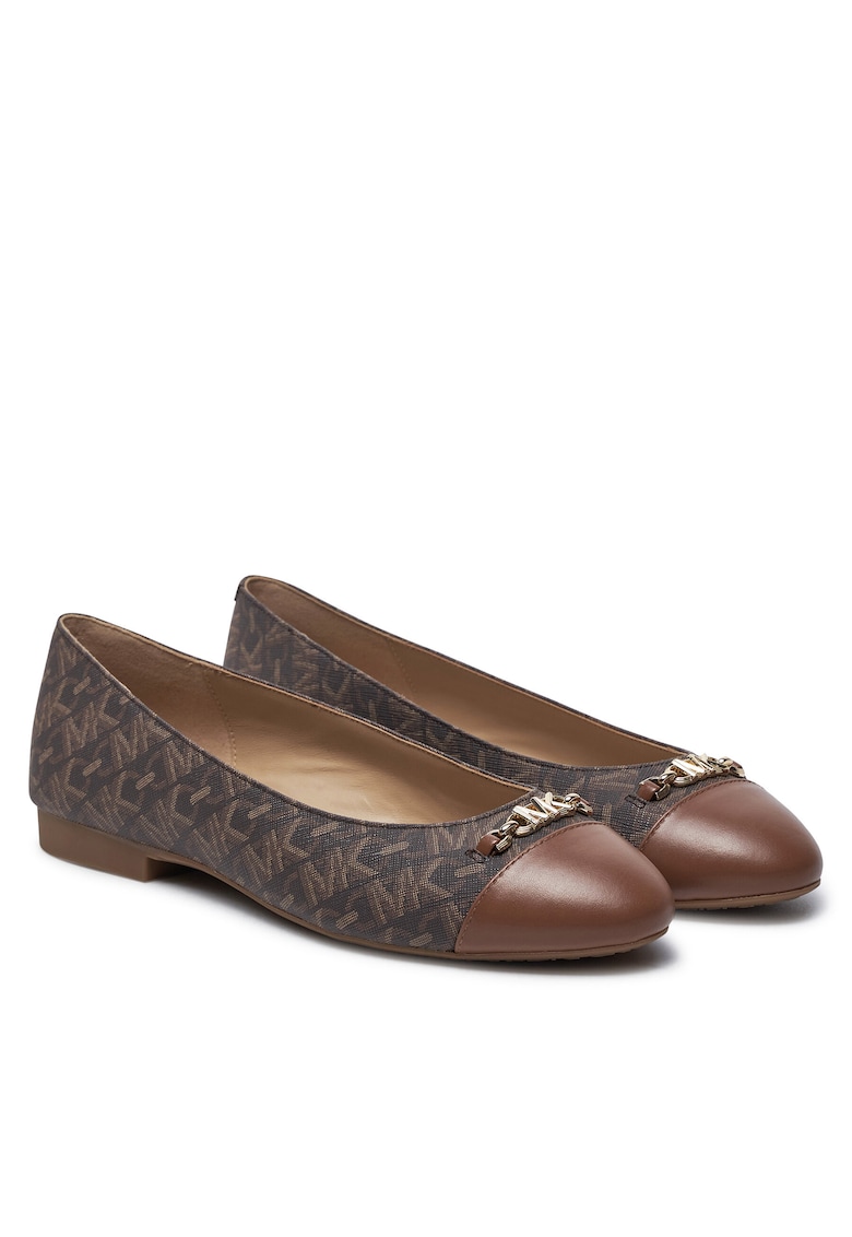 Balerini dama - piele ecologica - maro -