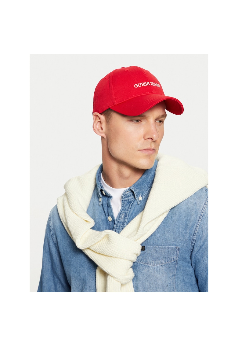 Sapca barbati material textil - rosu
