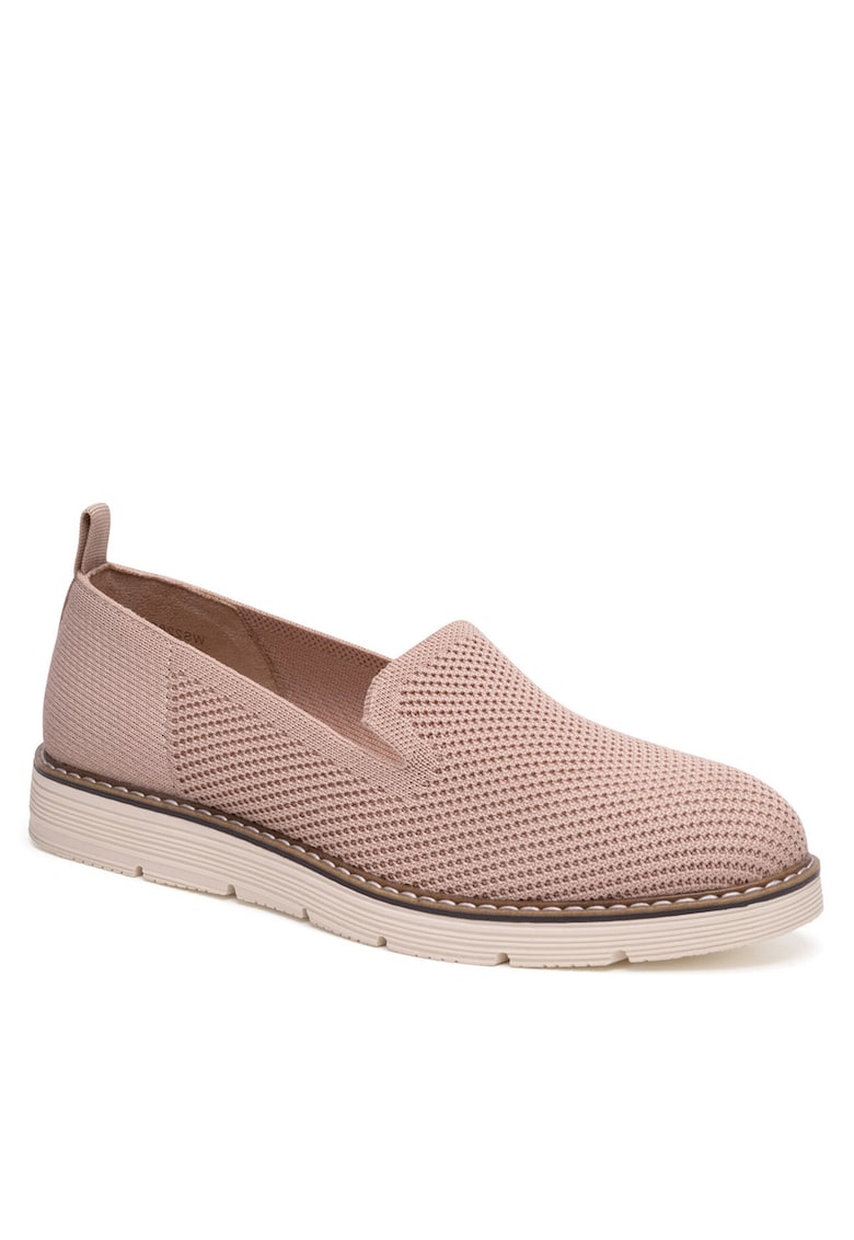 Mocasini dama textil - bej