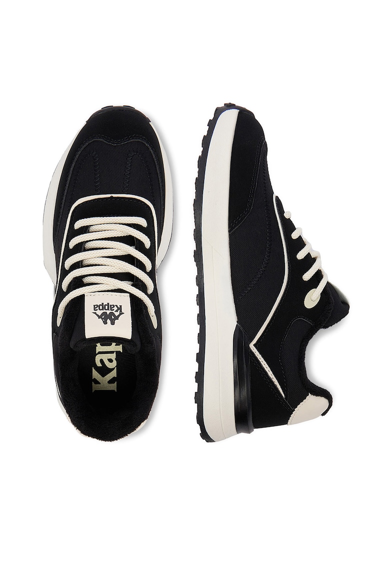 Pantofi copii - baieti - negru alb - material textil