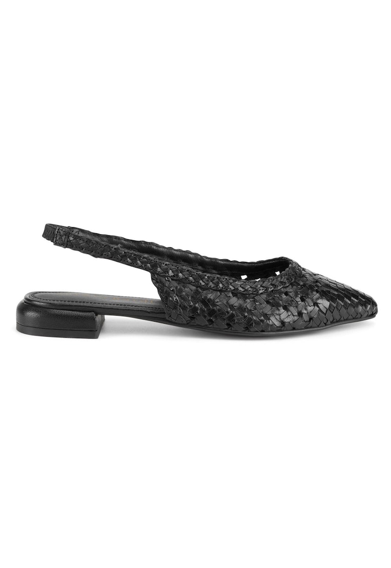 Sandale dama - piele naturala - varf ascutit - negru