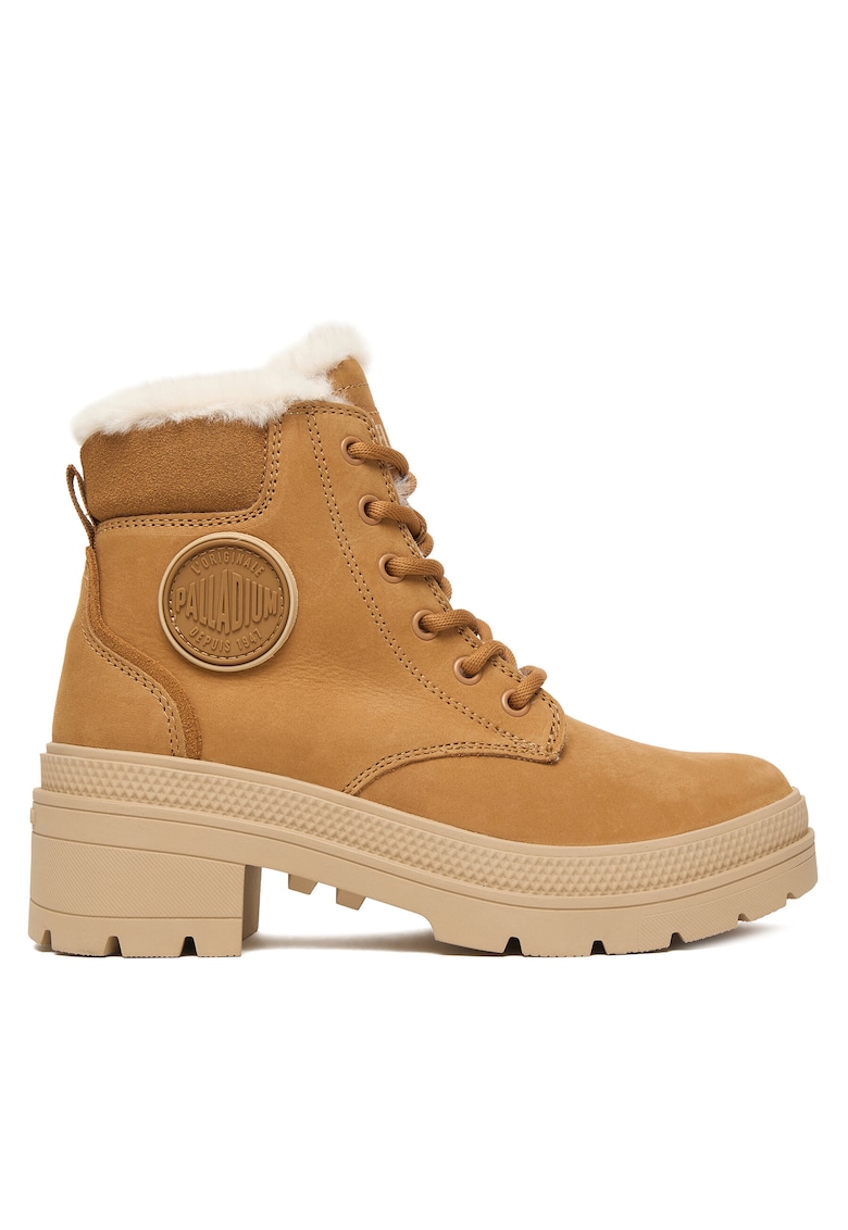 Palladium Ghete dama Dear Brown 254 - piele naturala - maro -