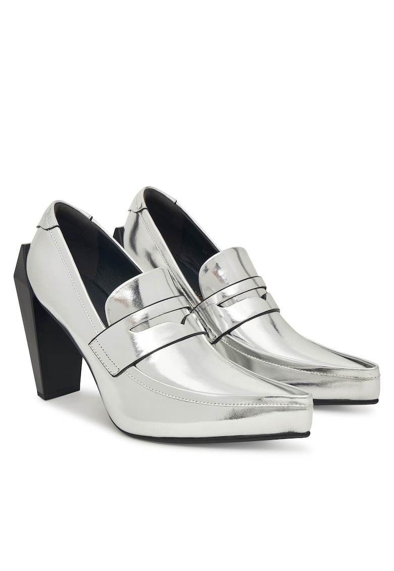 Pantofi dama - Silver Gem Loafer Hi - piele naturala - Argintiu