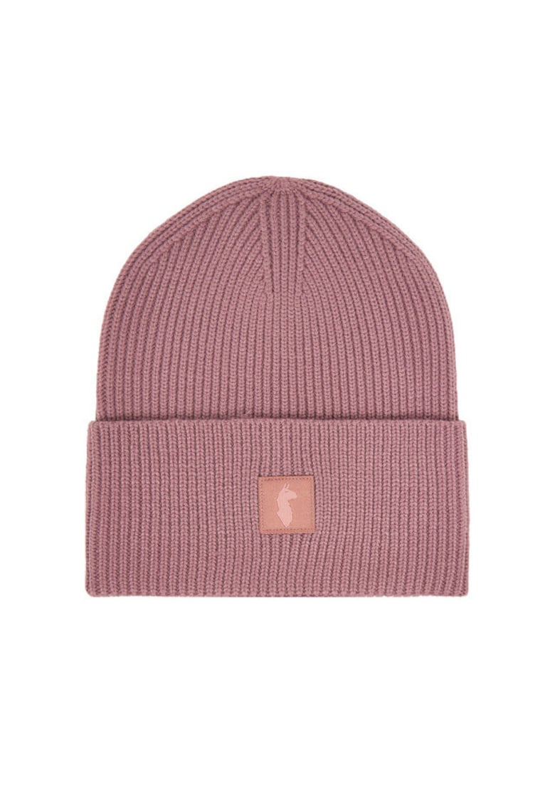 Caciula unisex Dusty Rose - tricotata - cu manseta