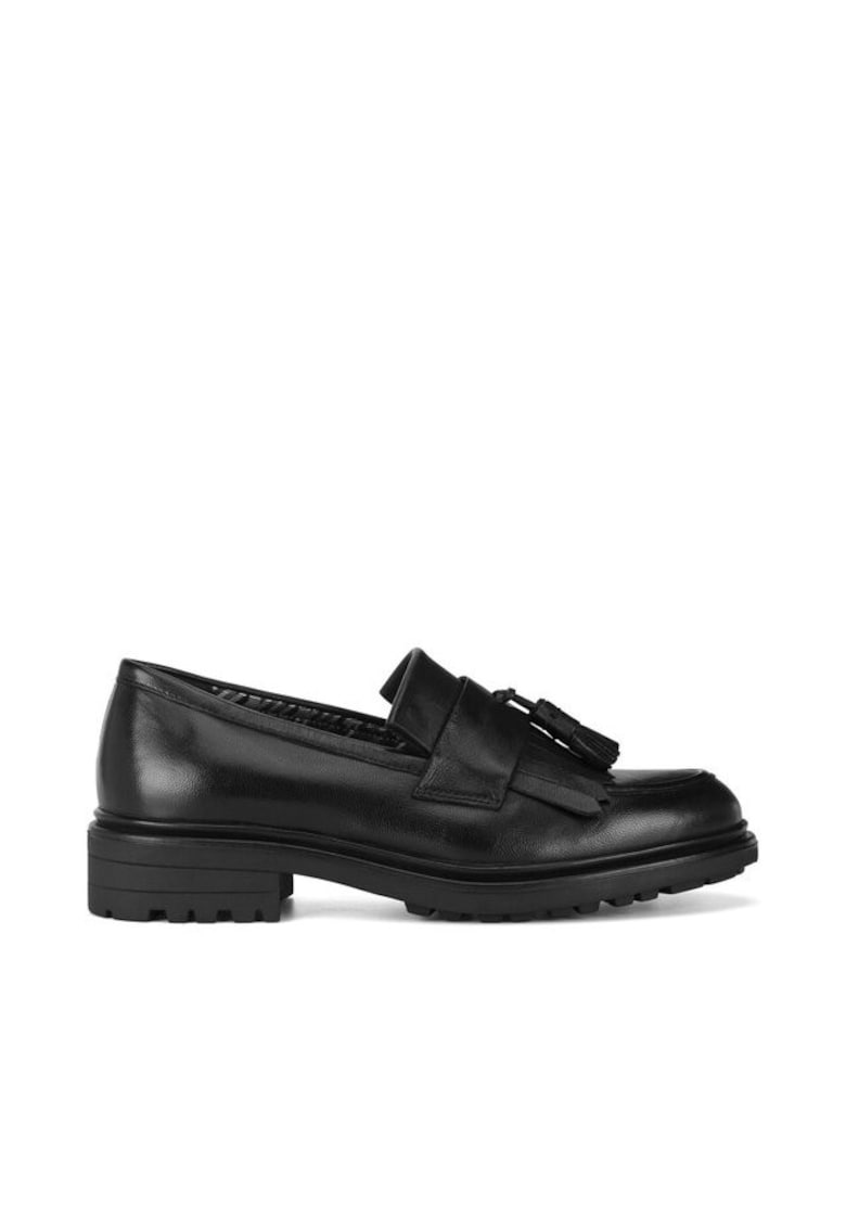 Mocasini dama - piele naturala - negru - WI34-GALA-01SB
