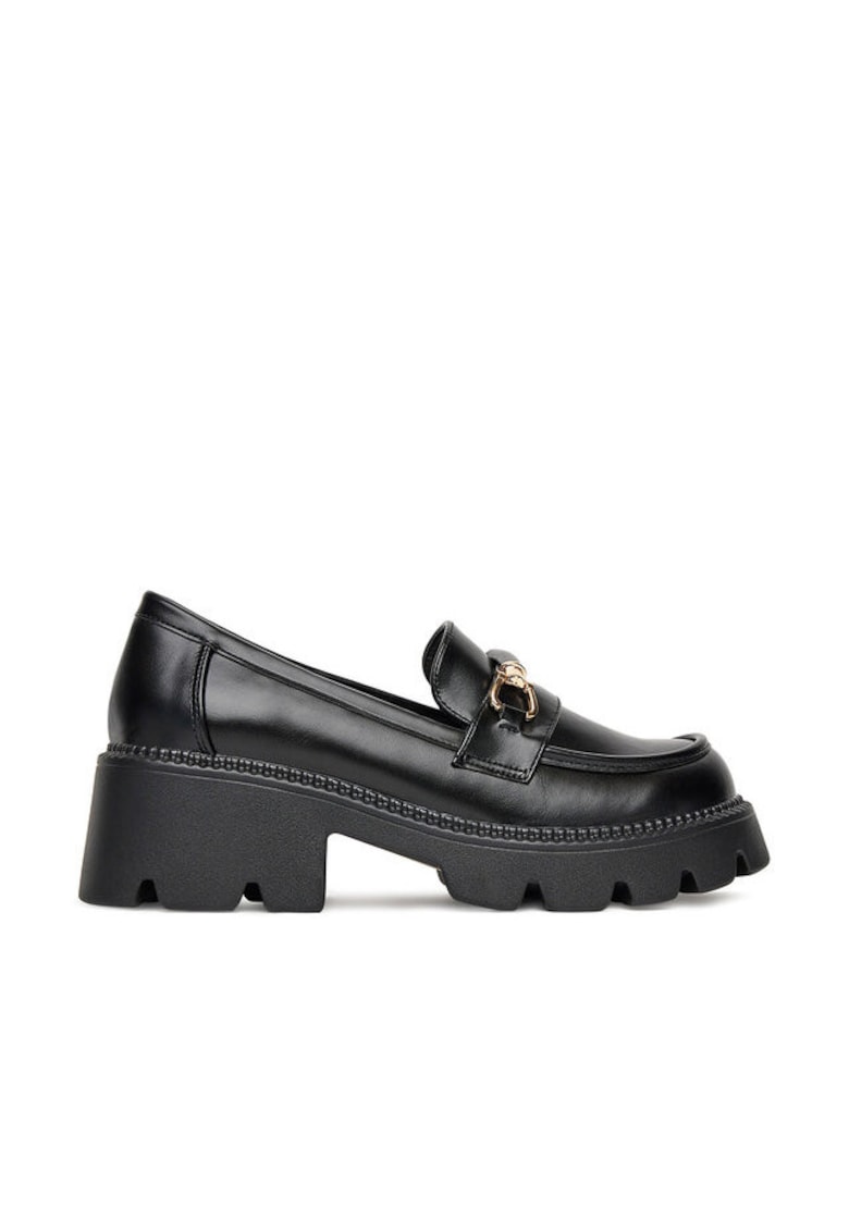 Mocasini dama negru - piele ecologica FBD-20306