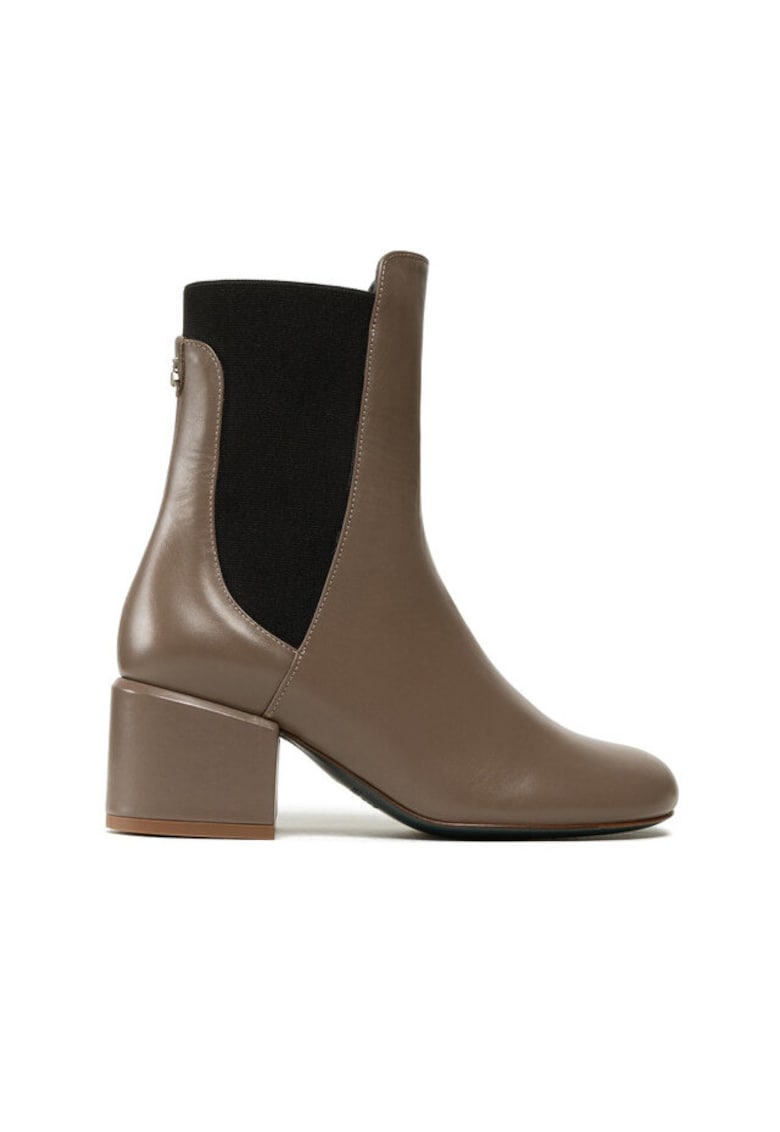 Botine dama 8Y0018/L011-B744 - Piele naturala - Bej inchis