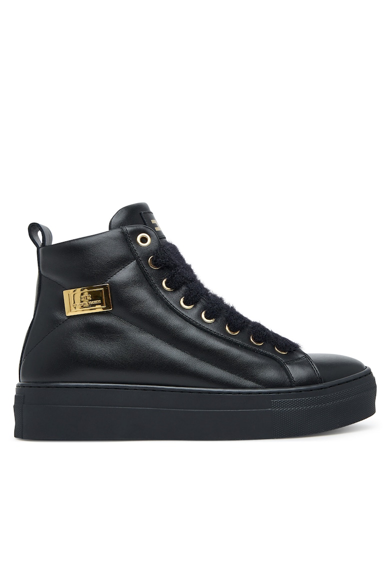Ghete fete - piele naturala - negru