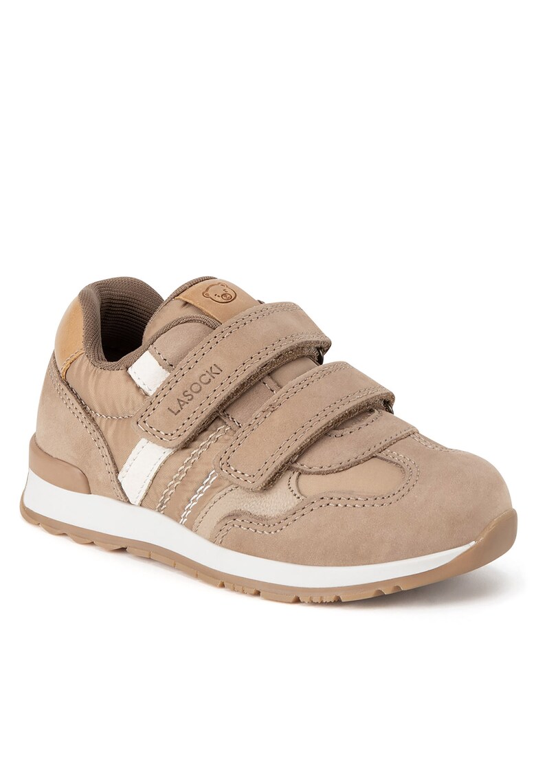 Tenisi copii - bej - piele naturala - baieti -