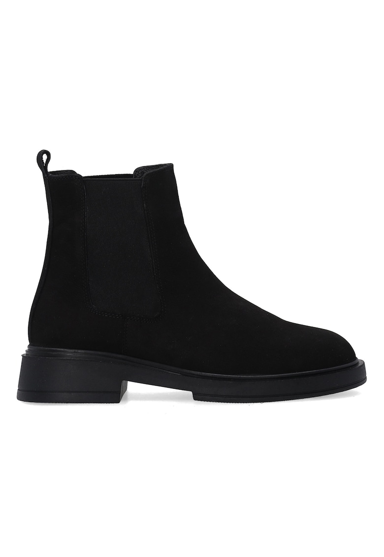 Ghete Chelsea din piele nabuc - negre