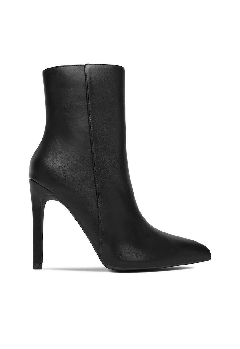 Botine dama - P5103 - negru - sintetic - cu toc -