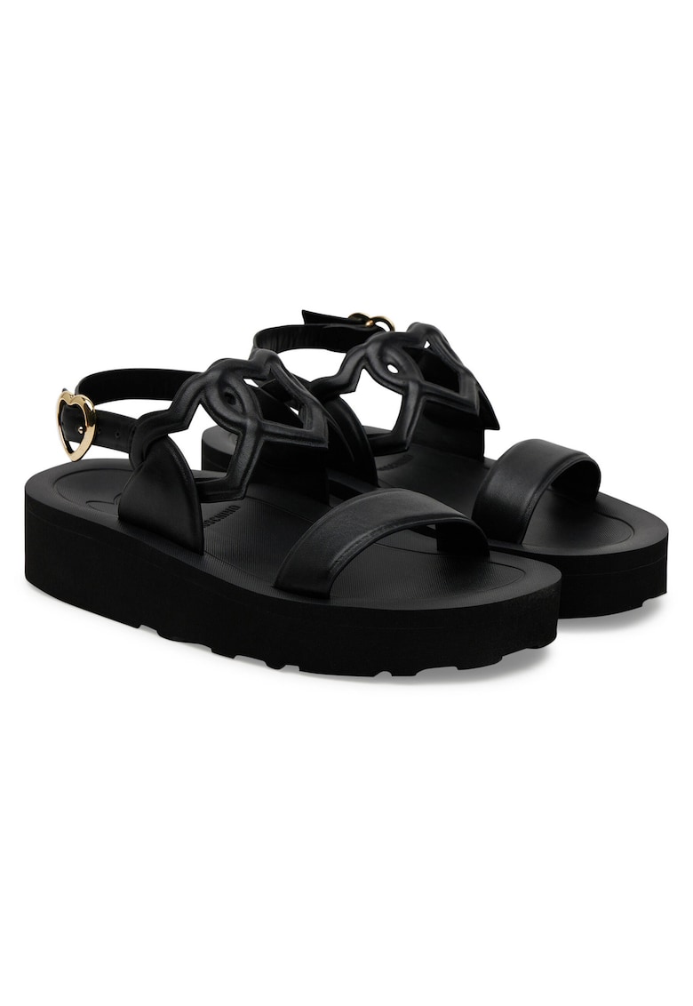 Sandale dama - piele naturala - negru -