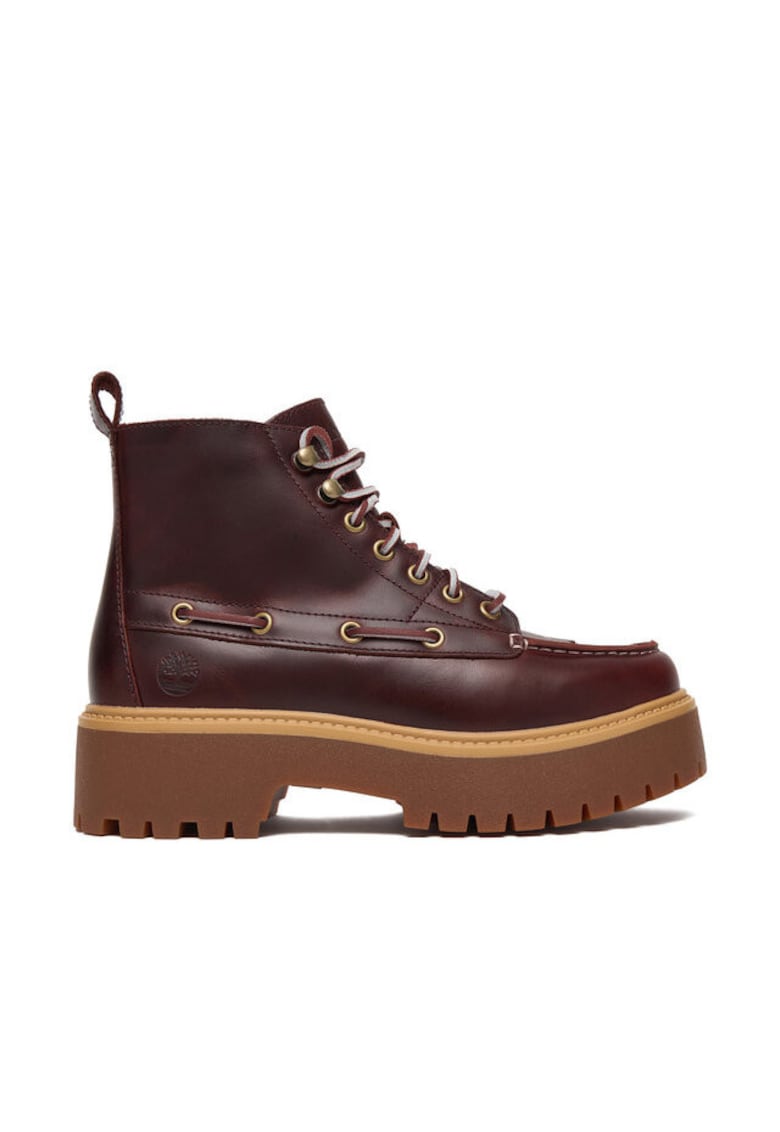 Timberland Ghete dama - Stone Street Mid - piele naturala - visiniu