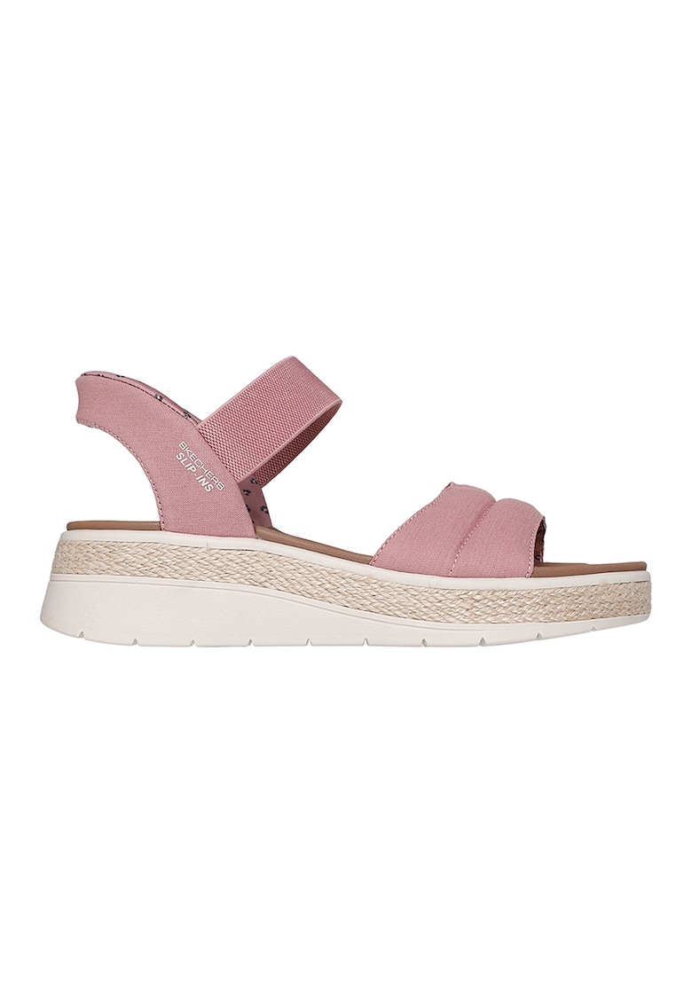 Sandale cu talpa wedge Slip-Ins™ Bobs Sun Ray - Roz prafuit