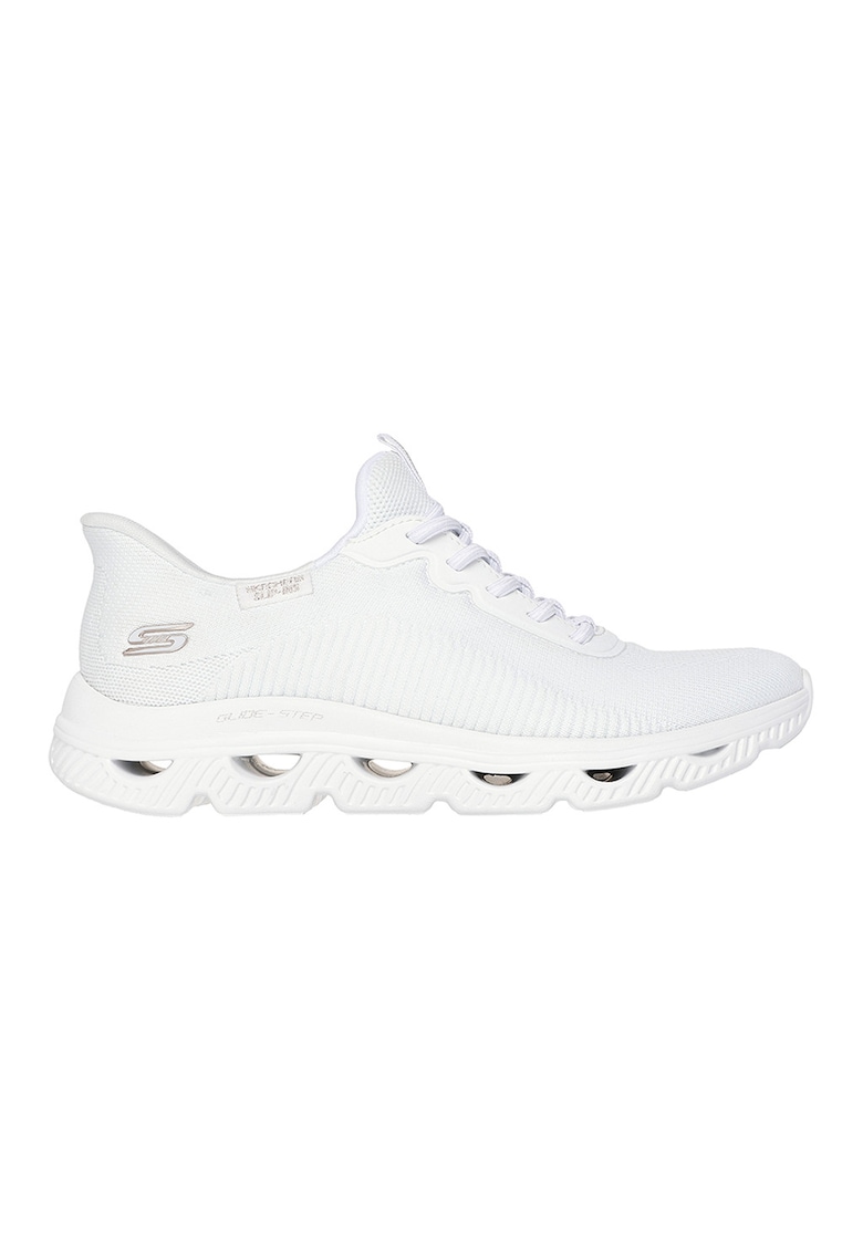 Pantofi sport slip-ins Bobs Arc Waves - Alb optic/Argintiu
