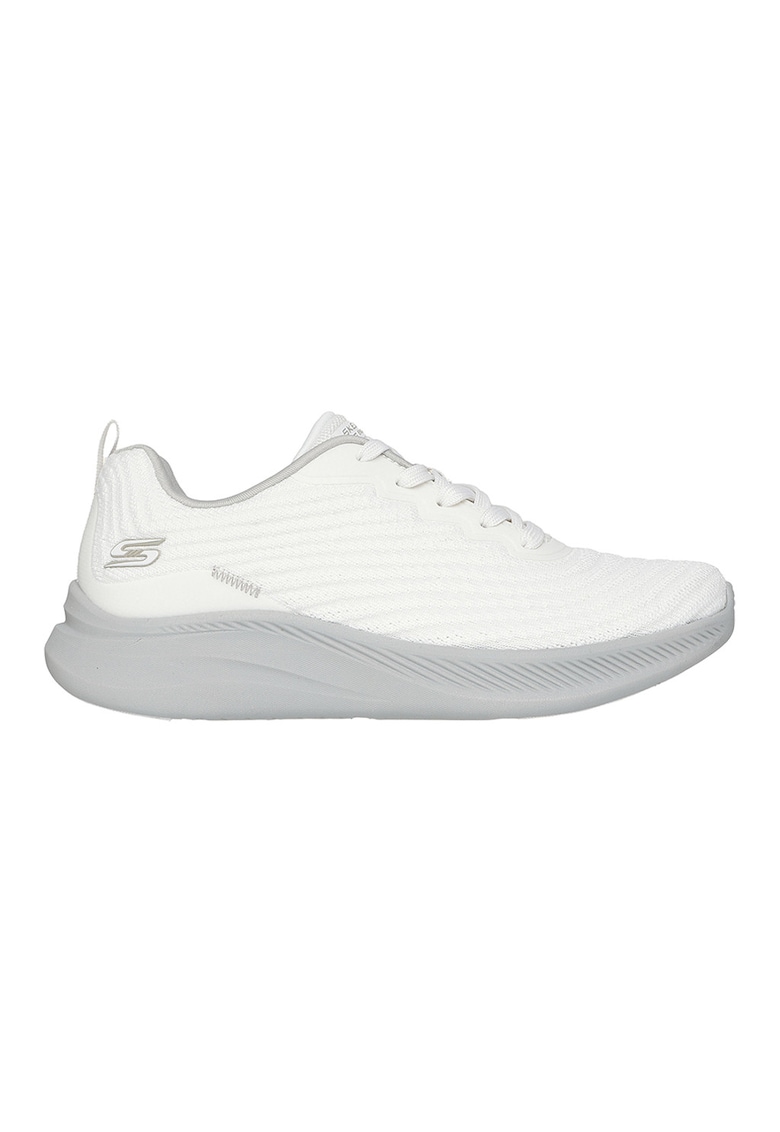 Pantofi sport din plasa tricotata Bobs Moda - Gri deschis/Alb murdar