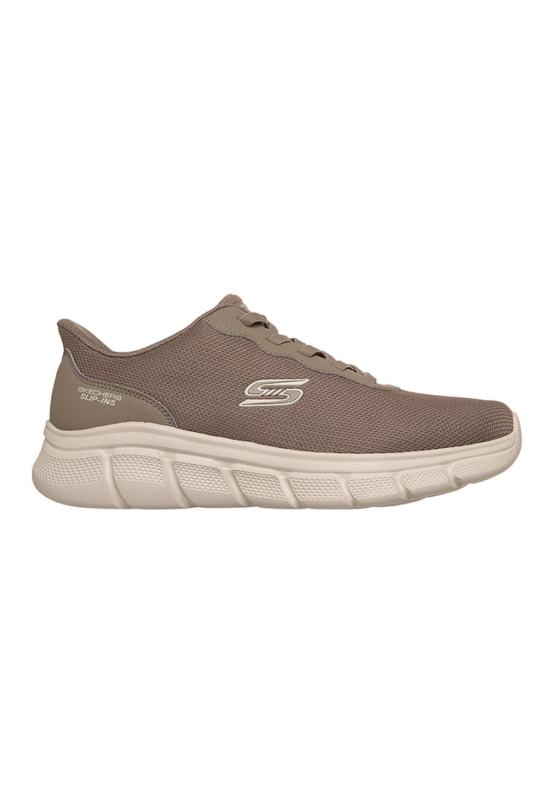 Pantofi sport slip-ins din plasa BOBS B Flex Glacial Edge - Maro taupe inchis