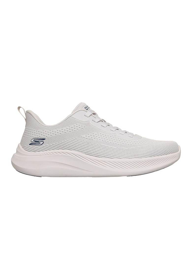 Pantofi sport low-cut tricotati BOBS MODA Flex - Gri deschis/Albastru inchis