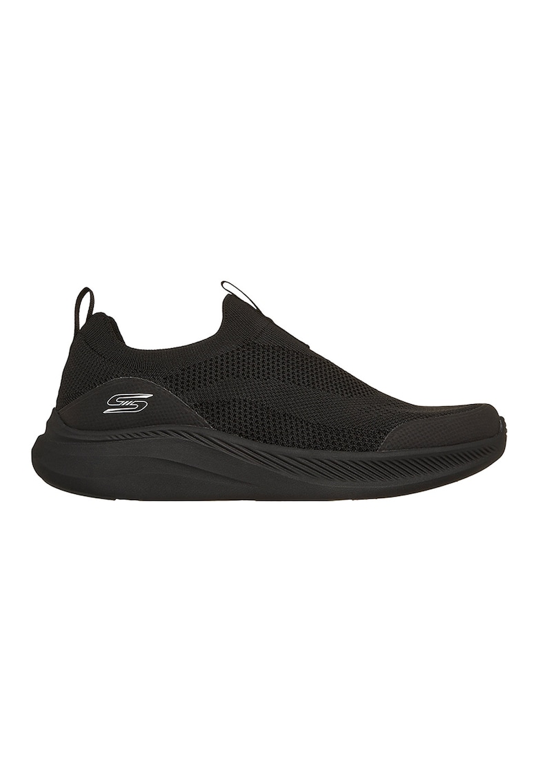 Pantofi sport slip-on din material textil Bobs Moda Flex - Negru/Gri deschis